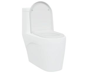 vidaXL Siège de Toilette Blanc 49 x 36 x 4 cm Duroplast, Siège de Toilettes Durable, Accessoire Moderne, Confort intérieur, Installation Facile, Design Tendance