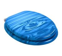 vidaXL Siège de toilette Goutte bleue 44 x 38 cm Panneau MDF