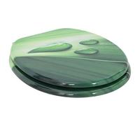 vidaXL Siège de toilette Goutte verte 44 x 38 cm Panneau MDF