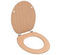 vidaXL Siège de toilette MDF Couvercle à fermeture dure Design bambou