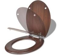 vidaXL Abattant WC à Fermeture en Douceur Marron Siège Cuvette Lunettes WC