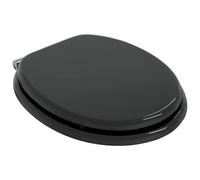 vidaXL Siège de toilette Noir 44 x 38 cm Panneau MDF