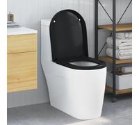 vidaXL Siège de toilette Noir 48 x 36.5 x 4.5 cm Polypropylène