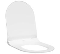 vidaXL Siège de Toilette Réglable Blanc 48,5 x 36 x 5 cm Polypropylène, Mise à Niveau de Salle de Bain, siège de Toilette Moderne, Installation Facile, Accessoire sanitaire Contemporain