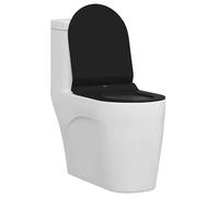 vidaXL Siège de toilette Réglable Noir 50 x 36,5 x 5 cm Polypropylène