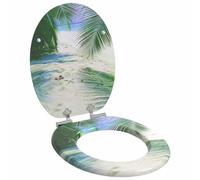 vidaXL Siège de toilette Vert 43,8 x 37,8 cm Panneau MDF