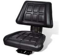 vidaXL Siège de tracteur avec dossier Noir