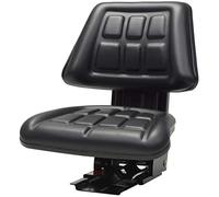 vidaXL Siège de tracteur avec suspension, rails coulissants, base réglable sur 5 angles, Noir