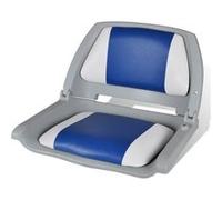 vidaXL Siège Pliant pour Bateau avec Coussin Bleu et Blanc 48x51x41 cm Chaise Multicolore G