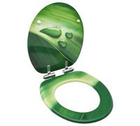 Siège WC Couvercle fermeture en douceur MDF Vert Gouttes d eau Vert G