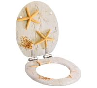 vidaXL Siège WC MDF Couvercle à fermeture en douceur Étoile de mer 143929