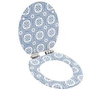 vidaXL Siège WC MDF Couvercle à fermeture en douceur Porcelaine