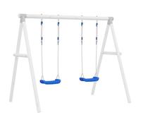 Sièges De Balançoire Avec Cordes 2 Pcs Bleu 37x15 Cm Pe