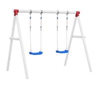 vidaXL Sièges de balançoire avec cordes PE 92306 – Lot de 2 bleu 38 x 16 cm