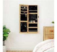 Sieradenkast met spiegel en LED wandgemonteerd353252