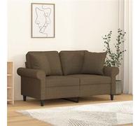 Vidaxl Coussins Décoratifs 2 Pcs Marron Ø15x50 Cm Velours