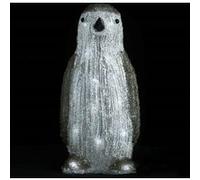 vidaXL Silhouette de pingouin de Noël LED Acrylique 30 cm G