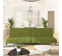 vidaXL Slaapbank 2-zits fluweel lichtgroen375877 Vert G