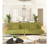 vidaXL Slaapbank 2-zits met 2 kussens stof groen375894 Vert G