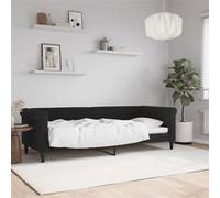 vidaXL Lit de repos sans matelas noir 80x200 cm velours