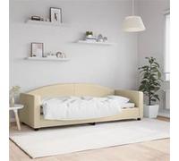 vidaXL Slaapbank 80x200 cm stof crÃmekleurig354110 Blanc G