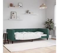 vidaXL Slaapbank 90x200 cm fluweel donkergroen354010 Vert G