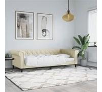 vidaXL Slaapbank 90x200 cm kunstleer crÃmekleurig354228 Blanc G