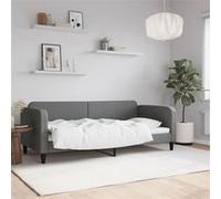 vidaXL Slaapbank 90x200 cm stof donkergrijs354034 Gris G