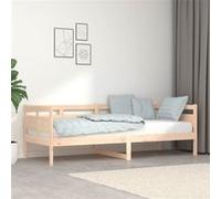 Lit de Jour Blanc Bois Massif de Pin 90x190 cm Lit d'Invité Canapé-lit vidaXL