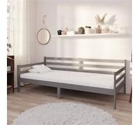 Vidaxl Lit De Jour Sans Matelas Gris Bois De Pin Massif 90x200 Cm Gris