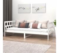 Lit de Jour Bois Massif de Pin 80x200 cm Lit d’Invité Canapé Salon vidaXL