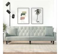 vidaXL Slaapbank met armleuningen fluweel lichtgrijs351944 gris clair G