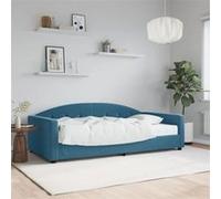 vidaXL Slaapbank met matras 100x200 cm fluweel blauw3197283 Bleu G
