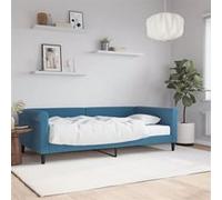 vidaXL Slaapbank met matras 100x200 cm fluweel blauw3197753 Bleu G