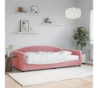 vidaXL Slaapbank met matras 100x200 cm fluweel roze3197287 Rose G