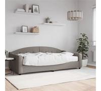 vidaXL Slaapbank met matras 100x200 cm stof taupe3197520 Taupe G