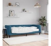 vidaXL Lit de jour avec matelas bleu 80x200 cm velours