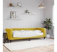 Vidaxl Lit De Jour Avec Matelas Jaune 80x200 Cm Velours Jaune