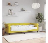 vidaXL Slaapbank met matras 80x200 cm fluweel geel3197745 Jaune G