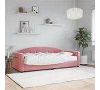 vidaXL Lit de jour avec matelas rose 80x200 cm velours