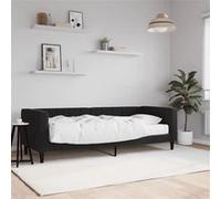 vidaXL Canapé-lit avec matelas 80x200 cm en velours Noir G – Modèle 3196664