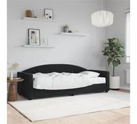 vidaXL Slaapbank met matras 80x200 cm fluweel zwart3197274 Noir G