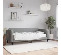 vidaXL Lit de Jour avec Matelas, Canapé-lit, Lit d'Invité, Meuble de Chambre à Coucher Salle de Séjour, Moderne, Gris Clair 80x200 cm Tissu Gris clair