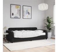 vidaXL Lit de jour avec matelas 90 x 190 cm velours noir