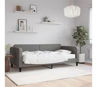 vidaXL Slaapbank met matras 90x190 cm stof donkergrijs3196809 Gris G