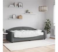 Vidaxl Lit De Jour Avec Matelas Gris Foncé 90x190 Cm Tissu Gris