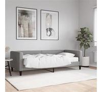 Vidaxl Lit De Jour Avec Matelas Gris Clair 90x190 Cm Tissu Gris