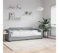 vidaXL Slaapbank met matras 90x190 cm stof lichtgrijs3197626 Gris clair G