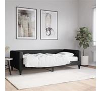 Slaapbank met matras 90x190 cm stof zwart3196572