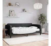 Vidaxl Lit De Jour Avec Matelas Noir 90x190 Cm Tissu Noir